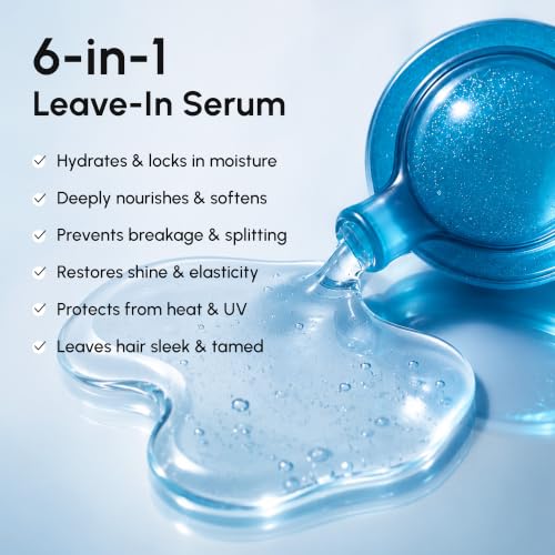 MAREE Hair Serum for Frizzy Dry Hair – Styling Capsules with Keratin, Argan Oil, Vitamins A E B5 – UV & Heat Protectant Frizz Control Serum for Women – Aceite Para el Cabello Treatment