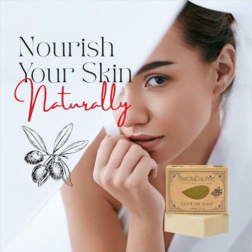 Olive Oil Soap Bar - Handmade 100% Pure Natural & Vegan - 5.3 oz Each Bar (9 Bars)