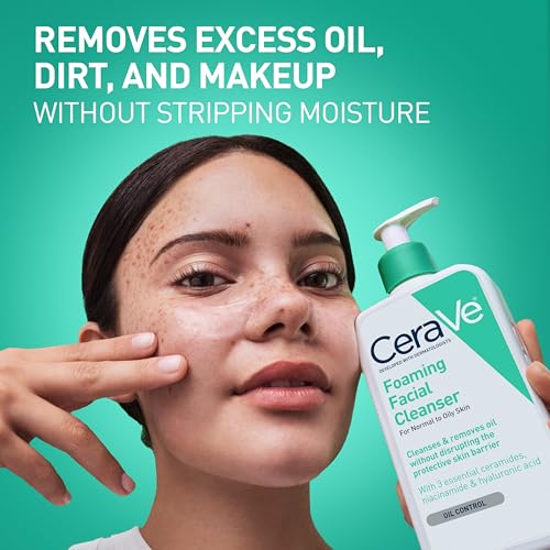 CeraVe Foaming Facial Cleanser, Face Wash for Oily Skin, 16fl oz