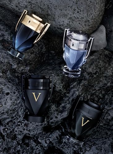 Rabanne Invictus Eau de Toilette - Long Lasting Woody Aquatic Cologne for Men with Marine, Grapefruit & Guaiac Wood - Trophy Bottle French Fragrance Spray from Paris, 1.7 oz