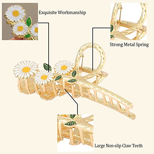 6 Pcs Hair Claw Clips for Women 4.3 Inch Large Strong Butterfly Flower Claw
