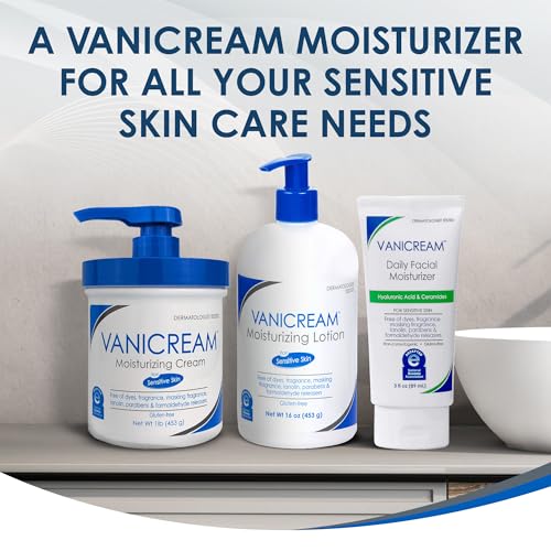 Vanicream Moisturizing Lotion, Body and Face Moisturizer with Pump, 16 Oz, Formulated without Common Irritants for Sensitive Skin, Lightweight & Non-Greasy, Restore Moisture & Soothe Irritated Skin