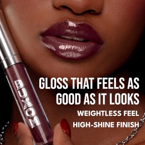 Buxom Full-On Plumping Lip Polish, Tinted Lip Plumper Gloss with Peptides & Vitamin E, High-Shine Lip Gloss that Nourishes, Vegan, AO Clair (Pinky Mauve with Golden Shimmer)