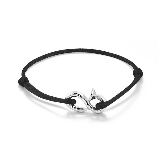 MATEO New York, Bent Nail on Nylon Bracelet, Black
