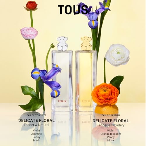 TOUS Silver Eau de Toilette for Women, Elegant Floral Fragrance, 3 Fl Oz