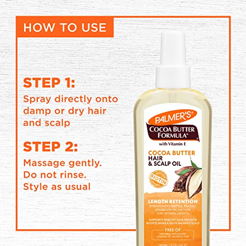 Palmer's Cocoa Butter & Biotin Length Retention Hair and Scalp Oil (5.1 Oz)