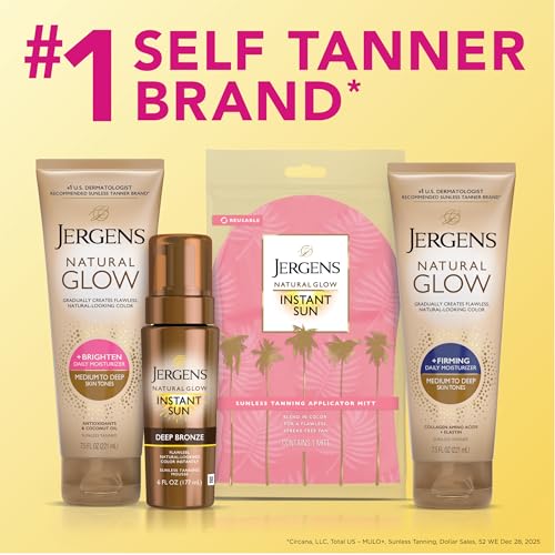 Jergens Natural Glow + Firming Daily Moisturizer Medium to Tan Skin Tones 7.5oz