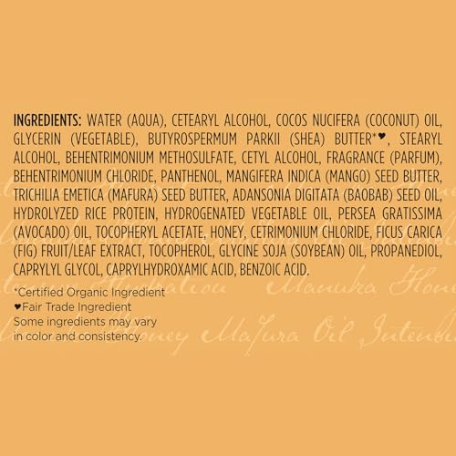 Shea Moisture Hair Mask, Manuka Honey & Mafura Oil Intensive Hydration Masque 2-Pack for Revitalizing Extra Dry, Damaged Hair, Frizz Control, 12 Oz Ea