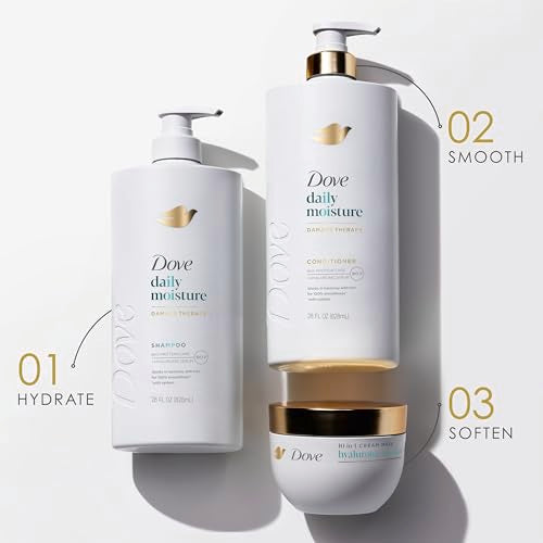 Dove Daily Moisture Shampoo for Dry Hair with Hyaluronic Serum 28oz