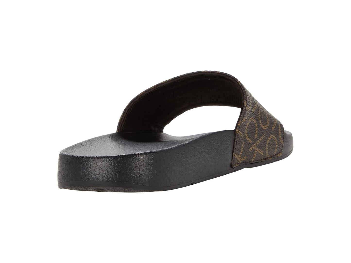 Calvin Klein Women's Athens Slide Sandal, Brown, 7