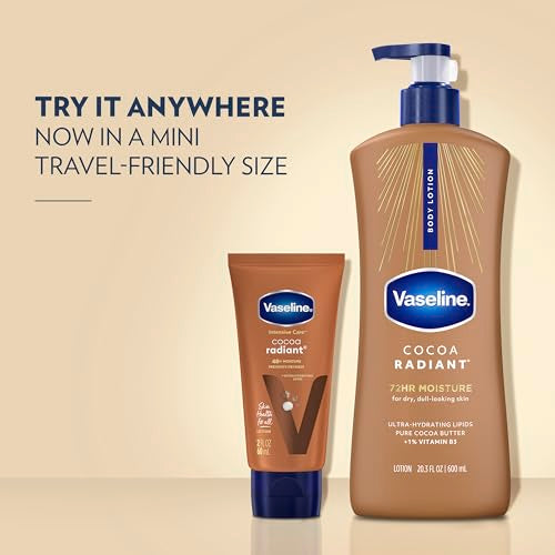 Vaseline Cocoa Radiant Body Lotion for Dry Skin + Cocoa Butter 20.3oz 3ct