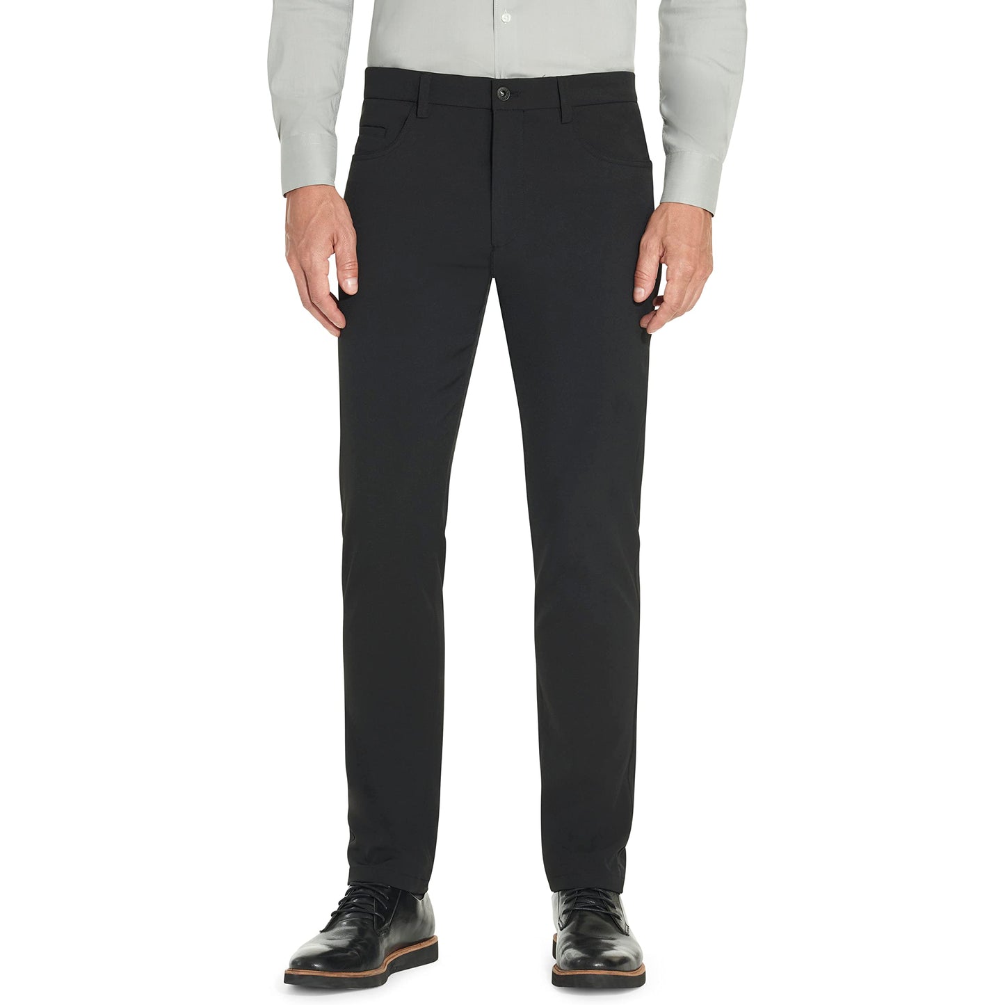 Van Heusen Men's Slim Fit Flex 4-Way Stretch Tech Pant, Black, 36W x 32L