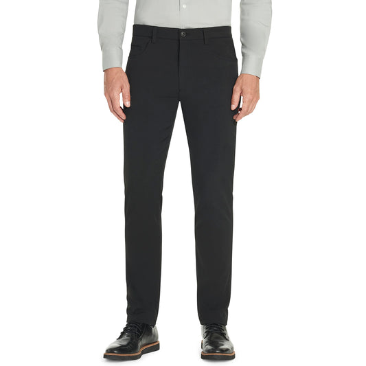 Van Heusen Men's Slim Fit Flex 4-Way Stretch Tech Pant, Black, 36W x 32L