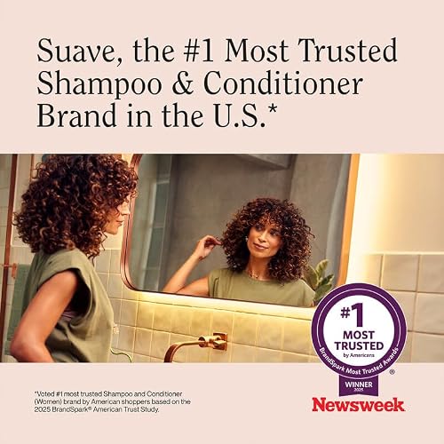 Suave Keratin Shampoo and Conditioner Set, Color Care – Keeps Color Vibrant + 48 Hour Frizz Control, 12.6 Oz Ea