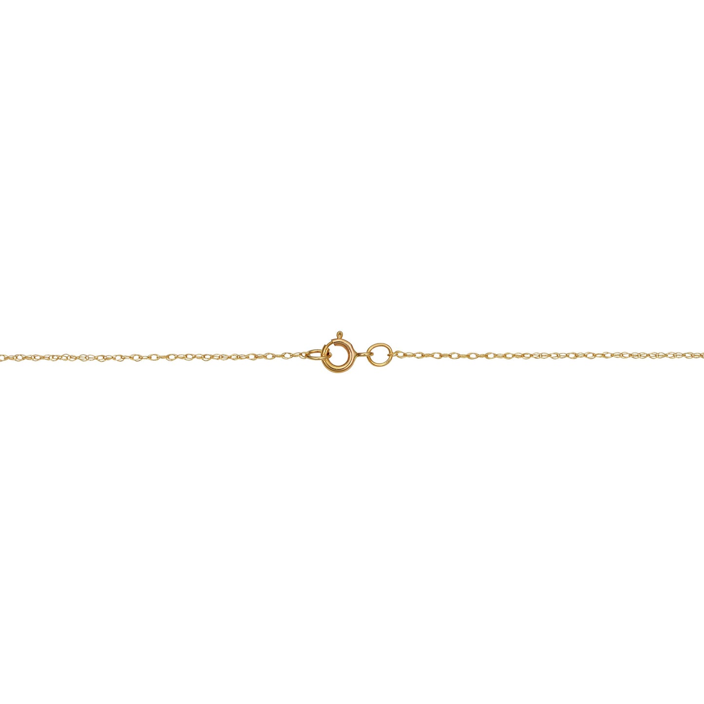 Kooljewelry 14k Yellow Gold Rope Chain Pendant Necklace (0.7 mm, 16 inch)
