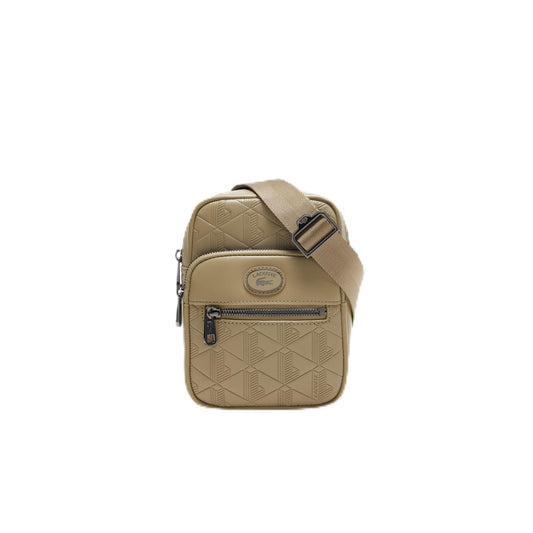 Lacoste Men's Small Crossover Bag, Pink Madras/Bear Cub-Navy Blue-Archipelago-Antirrhinum-Camouflage, One