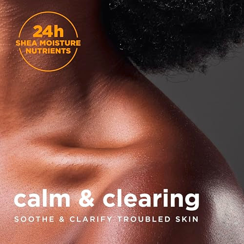 SheaMoisture Bar soap African Black Soap 4 count Soothe and Clarify Skin Soothing and Clarifying bar soap with 24h shea moisture nutrients for Healthy, Glowing Skin 8 oz