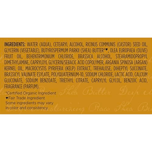 SheaMoisture Raw Shea Butter Deep Moisturizing Hair Masque for Curly Hair Raw Shea Butter Deep Conditioner to Moisturize and Renew Hair 11.5 oz