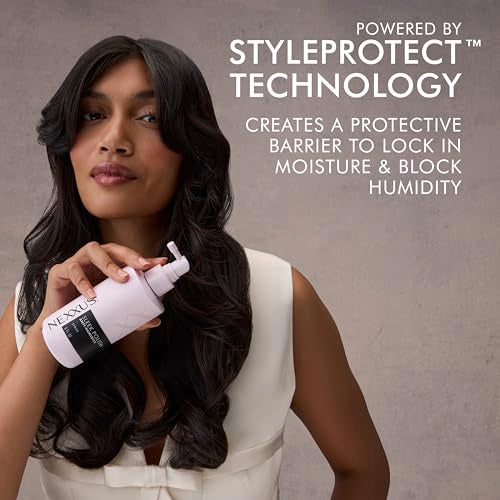 Nexxus Epic Shine Anti-Humidity Spray Heat Protection for Long Lasting, Weightless Shine, with StyleProtect Technology 8 oz