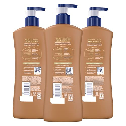 Vaseline Cocoa Radiant Body Lotion for Dry Skin + Cocoa Butter 20.3oz 3ct