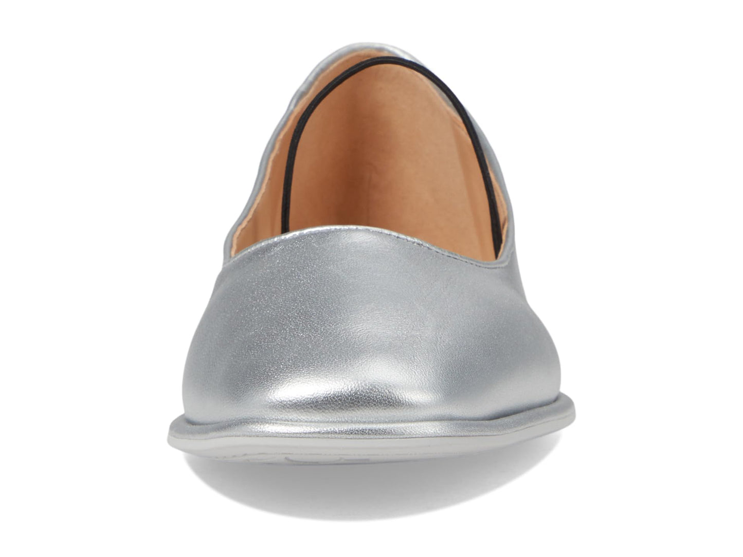 Coach Women's Emilia Metallic Leather Mary Jane Flat, Silver, 8.5
