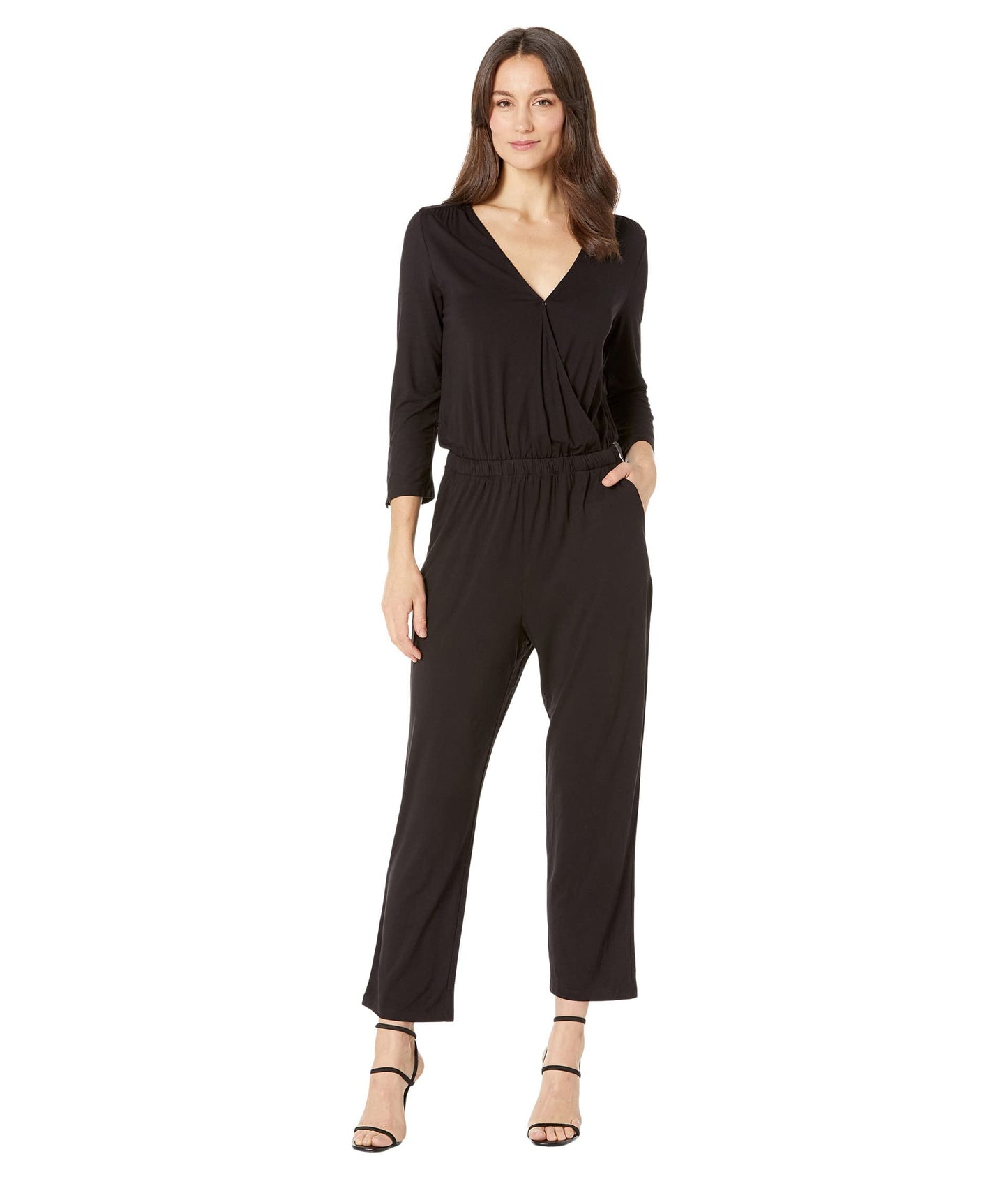 Tommy Hilfiger Womens Women's Adaptive Solid Jumpsuit with Pull Up Loops Casual Dress, Th Deep Black, Medium US
