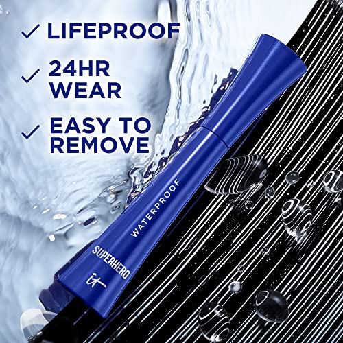 IT Cosmetics Superhero Volumizing Waterproof Black Mascara with Biotin