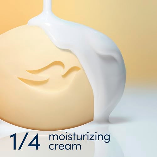 Dove Beauty Bar Soap Shea Butter 4 Count for Nourished, Radiant Skin, Enriches Skin 3.75 oz