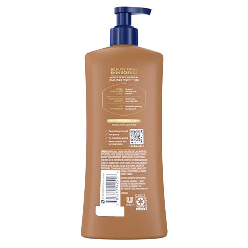 Vaseline Cocoa Radiant Body Lotion for Dry Skin with Cocoa Butter 32oz