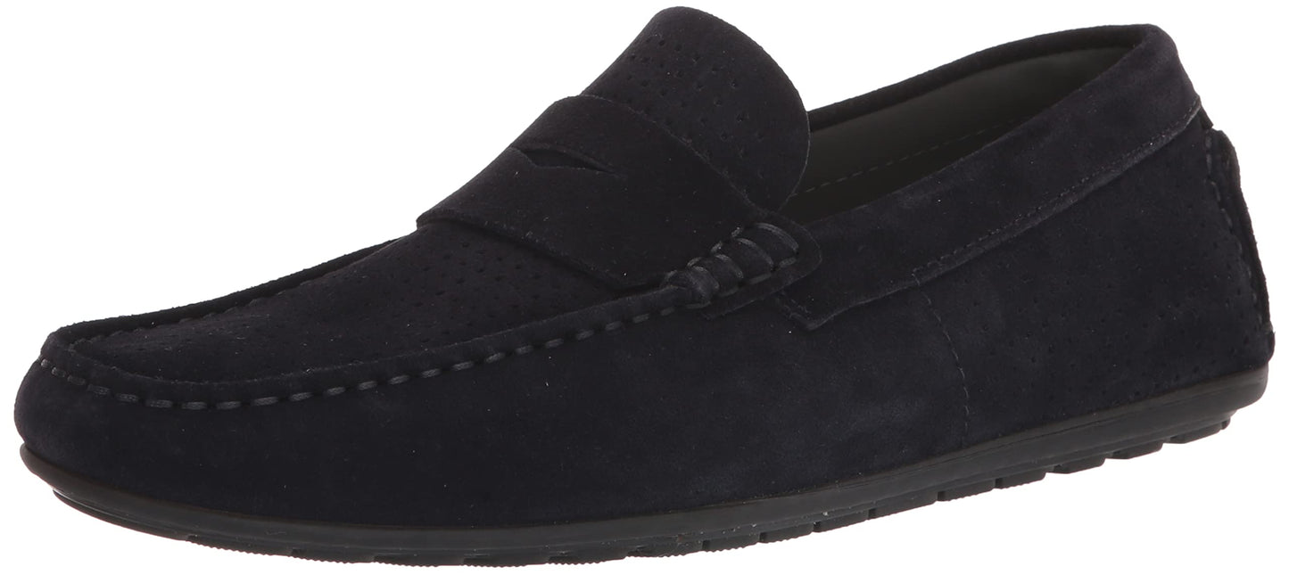 HUGO Women's Dandy Moccasin Loafer, 12 US, Sky Captain Navy