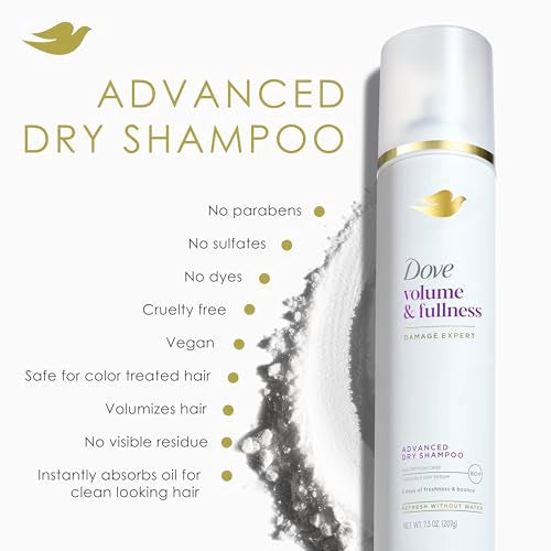 Dove Volume & Fullness Dry Shampoo, Volumizing for Flat Hair 7.3oz 1ct