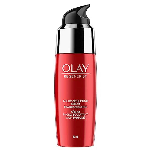 Olay Regenerist Micro Sculpting Serum, Fragrance Free Anti Aging Face Serum for Daily Use, Hydrating and Firming Facial Serum for Smoother Skin and Wrinkle Appearance, Lightweight Formula, 1.7 Fl Oz