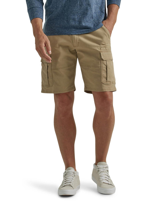 Wrangler Authentics Men's Classic Cargo Stretch Short, Grain Twill, 32