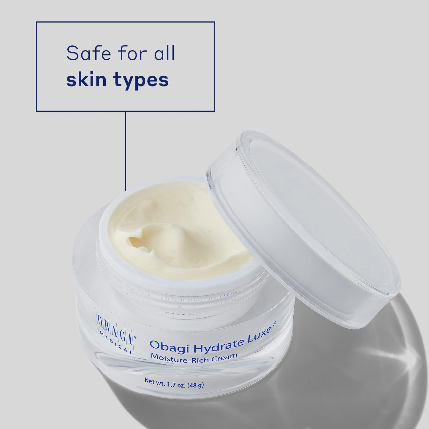 Obagi Hydrate Luxe Ultra-Rich Facial Moisturizer – Non-Comedogenic with Tara Seed Extract and Shea Butter – Intensive Night Face Cream for Dry, Sensitive or Aging Skin – 1.7 oz