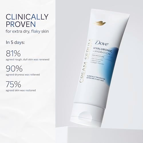 Dove Body Cream Serum Hyaluronic + Hydration for Extra Dry, Flaky Skin 8oz