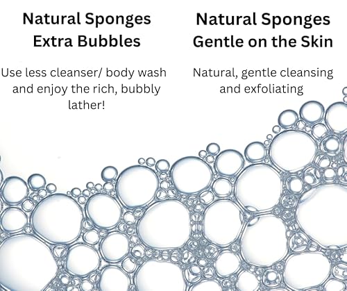 Natural Sea Wool Sponge Bath & Shower Express 4-5" (Small) Authentic Renewable Resource for Women & Men Esponja for Exfoliating and Washing Body