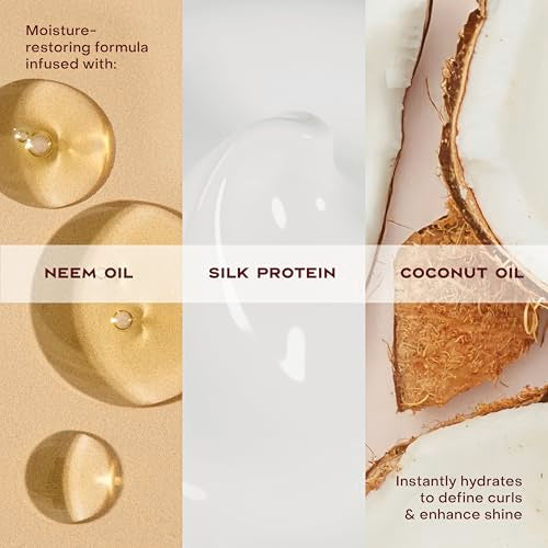Shea Moisture Curl Enhancing Smoothie Hair Cream for Thick, Curly Hair Coconut and Hibiscus Sulfate Free and Paraben Free Curl Cream 20 oz