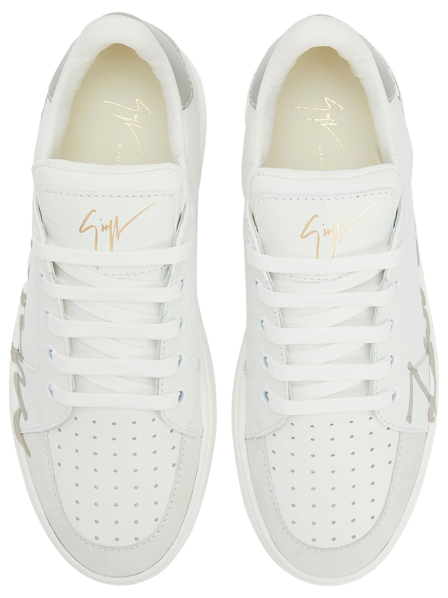Giuseppe Zanotti, Gz94 Leather Low Top Sneakers, 7, White