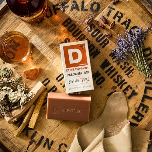 Duke Cannon Supply Co. Extra Large Bar Soap - Men's Natural Bar Soap With A Masculine Scent - Big American Bourbon Scented - All Skin Types - Hydrating Big Brick of Soap - Bourbon,10 oz