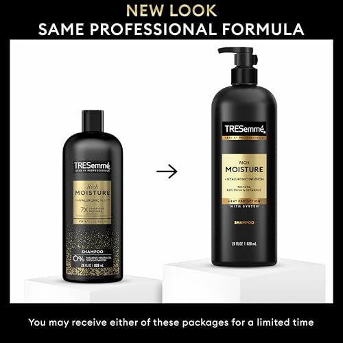 TRESemmé Rich Moisture Hydrating Shampoo for Dry Hair 28 oz 3 ct