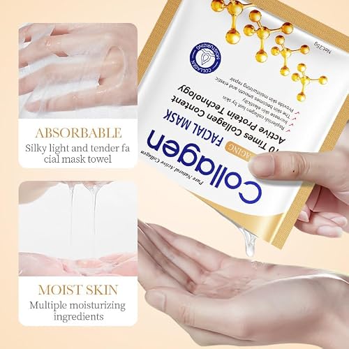 13 Pcs Skin Care Set , Collagen face wash sets for women, Facial Kit with Facial Cleanser Toner Eye Cream Face Serum Face Cream Face Mask Eye Mask