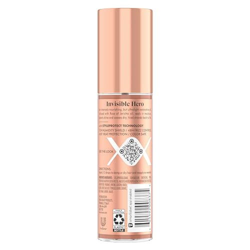 Nexxus Ultra Lightweight Hair Oil Repair & Nourish for Intense Nourishment with StyleProtect Technology & Rose of Jericho Oil 4 oz