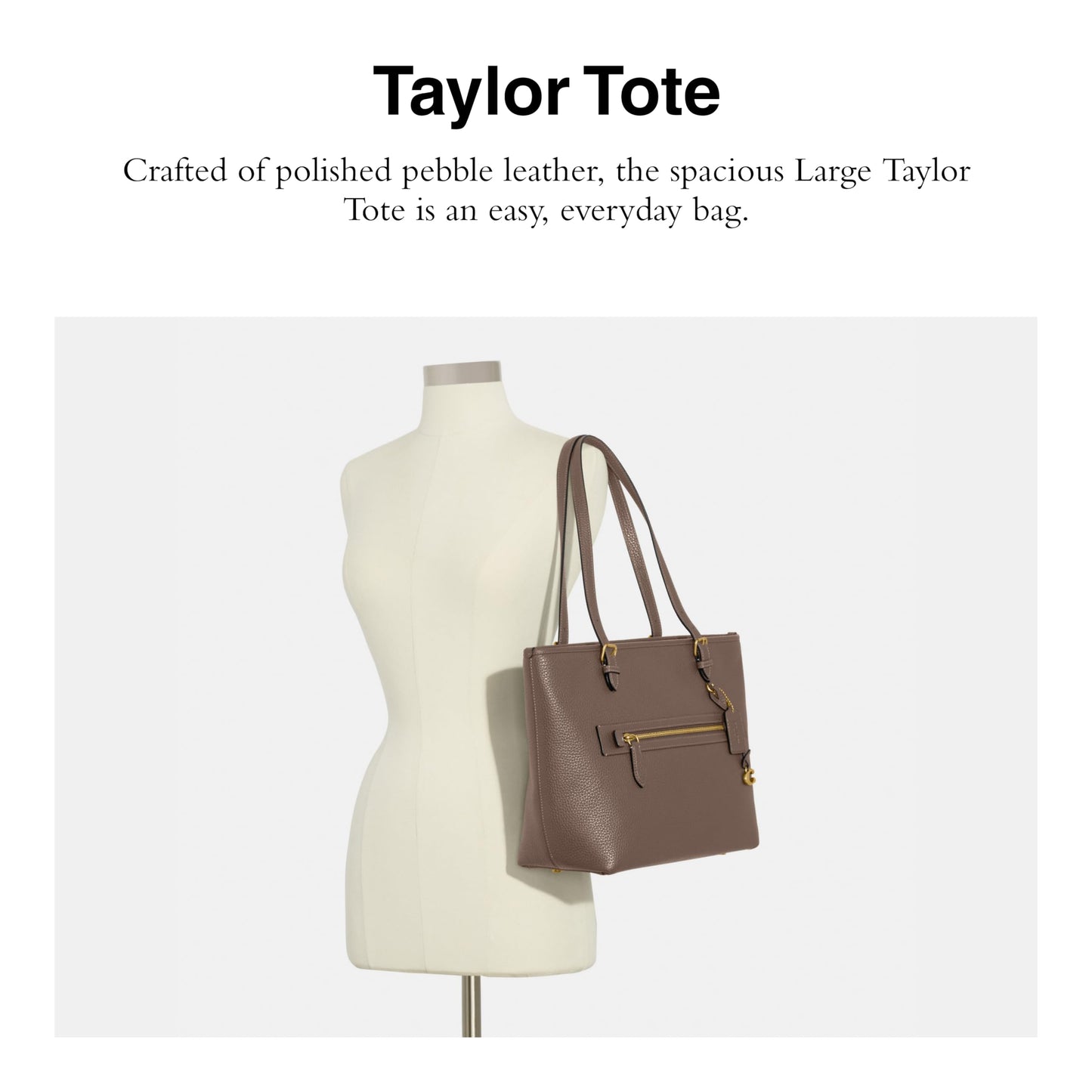 Coach Polished Pebble Leather Taylor Tote