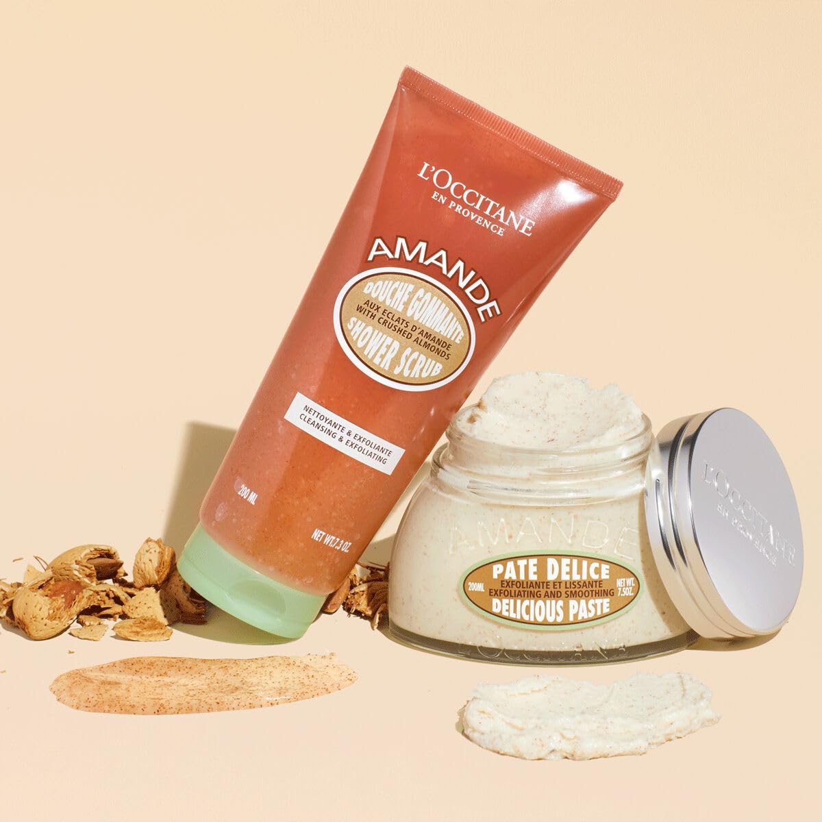 L'OCCITANE Almond Shower Scrub 200ml, 7.3 oz.