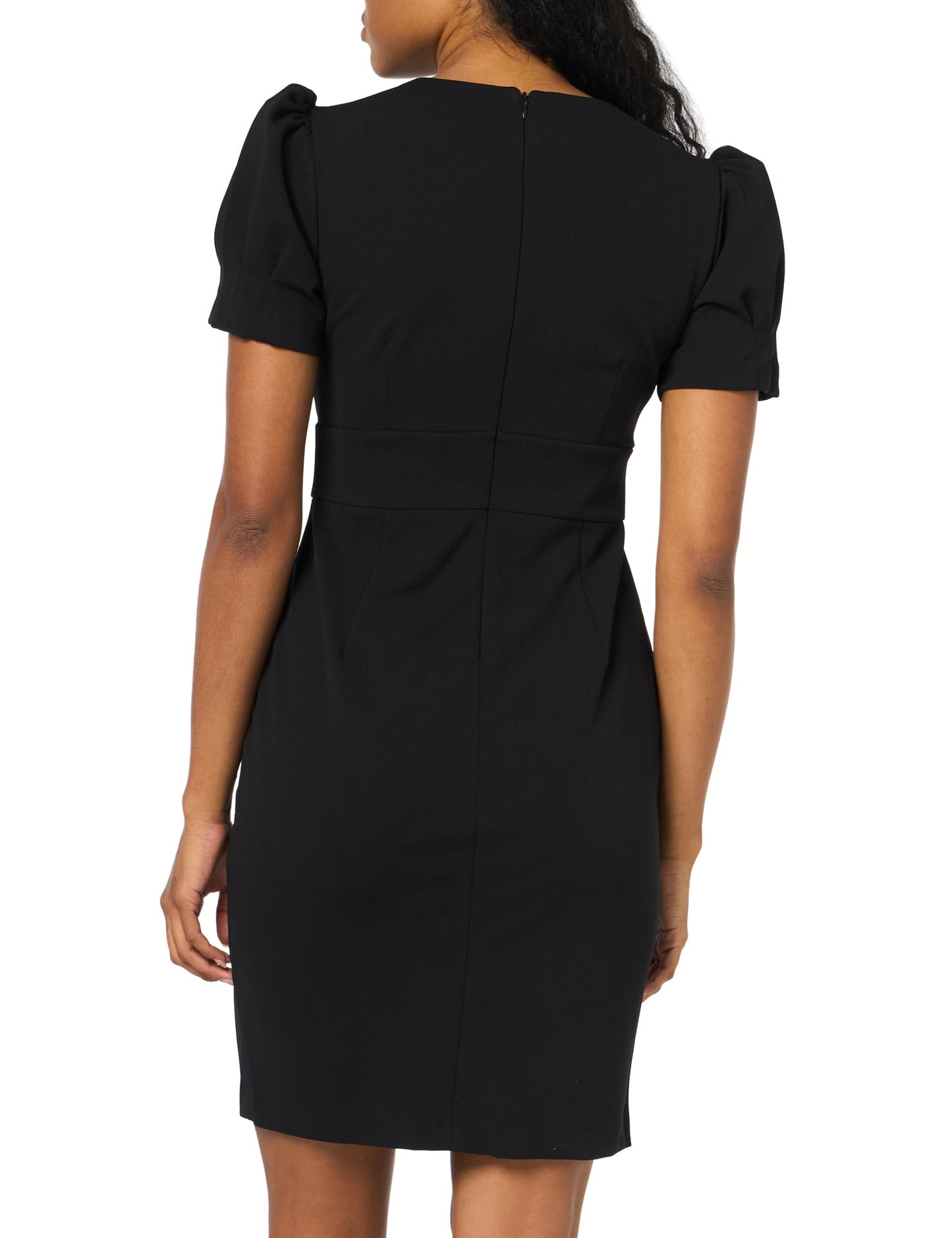 DKNY Women's Puff Sleeve Sheath Dress, Black