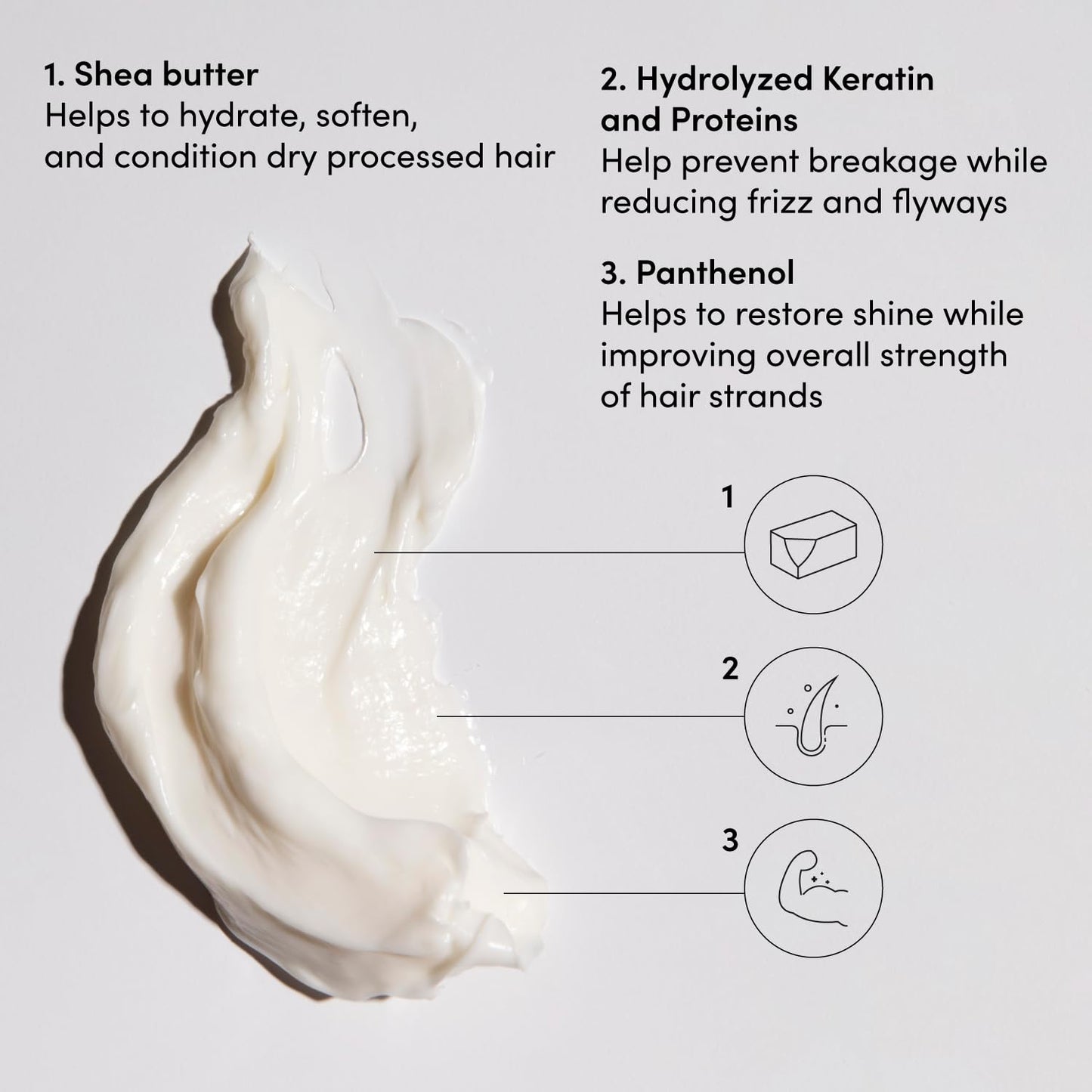 OUAI Fine to Medium Hair Treatment Masque - Hair Mask for Hair Repair, Hydration and Shine - With Shea Butter, Keratin and Panthenol - Paraben, Phthalate and Sulfate Free Hair Care (8 Fl Oz)