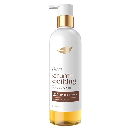 Dove Serum+Shower Oil Body Wash Soothing, 15.3 fl oz