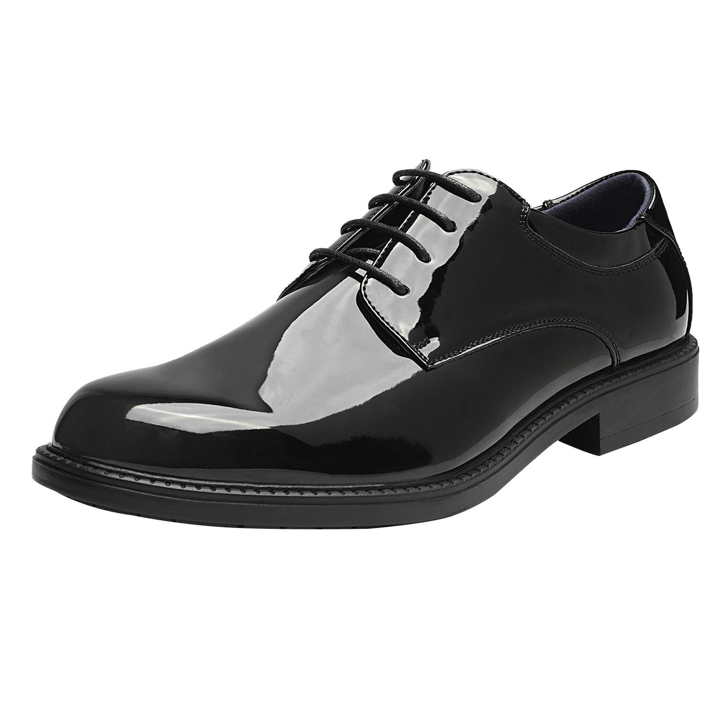 Bruno Marc Men's Downing-02 Black Pat Leather Lined Dress Oxford Shoes Classic Lace Up Formal Size 9.5 M US