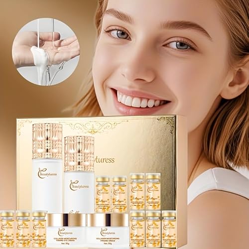 Collagen Skincare Set - 14pcs - Face Care with Niacinamide, Hyaluronic Acid - Smoothing Skin & Firming Skin,Hydrating Skincare kit Include Toner, Serum, Lotion, Eye Cream, Face Cream （Korean -style）
