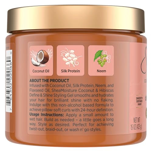 Shea Moisture Coconut & Hibiscus Define & Shine Styling Gel 15oz